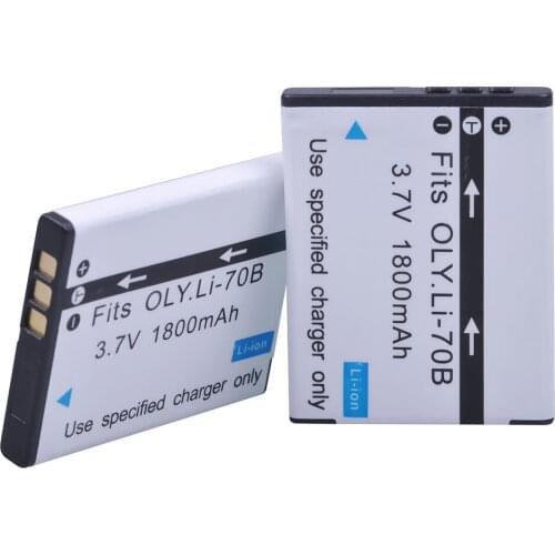 2Pcs LI-70B Li-70B Li 70B Rechargeable Battery for Olympus VG110 VG120 VG-160 X-940 D-715 FE-4020 FE-4040 VG-140 VR-130 FE4020