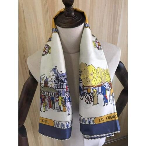 2021 New Arrival Fashion Elegant 100% silk scarf 90*90 cm square shawl twill wrap for women lady girl