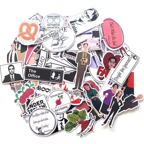 LX352 46PCS Office Luggage Graffiti Stickers Skateboard Guitar Refrigerator Decoration Whiteboard Wall Stickers Waterproof