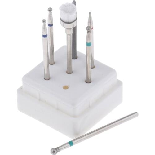 7Pcs Tungsten Alloy Nail Drill Bit Set Cuticle Clean Rotatory Nail Files Bit