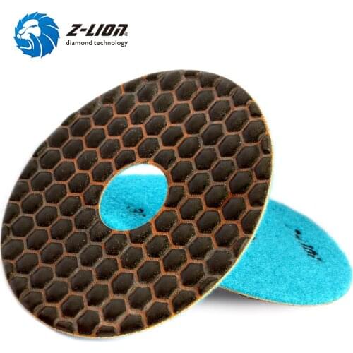 Z-LION 30# Grit 2 Pieces Dry Polishing Pads 5 Inch 125mm Coarse Grit Abrasive Pad For Granite Marble Stone Aggressive Grinding