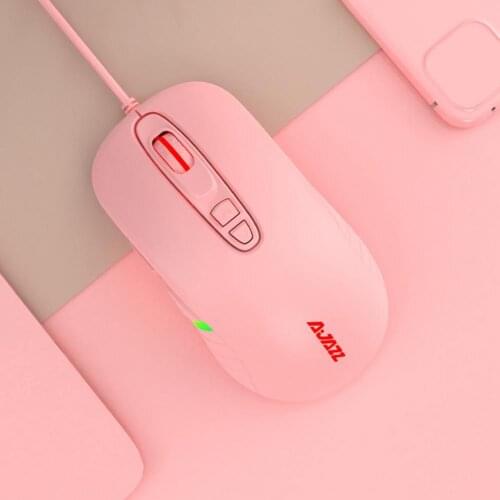 ABS Durable Plug Play Adjustable 10000DPI PC Mouse Solid Color USB Mouse Sensitive for Gaming