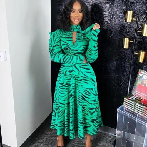 African Dresses For Women Bazin Riche Africa Clothes Dress Print Dashiki Ladies Clothing Ankara Plus Size Africa Women Dress