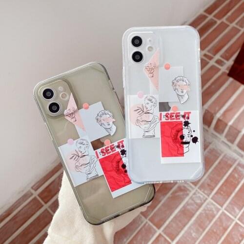 Funda de teléfono para iPhone 12 Mini 11 Pro X XR XS Max 7 8 Plus SE 2, carcasa de TPU suave y transparente con diseño de marco