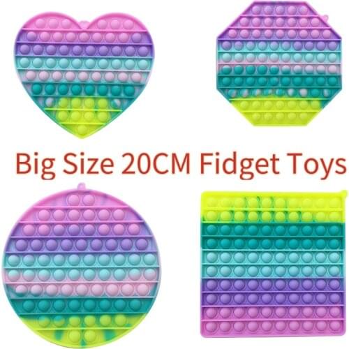 2021 New 20cm Super Big Size Push Bubble Toys Autism Needs Squishy Stress Reliever Toys Adult Kid Funny Anti-stress Fidget Toys