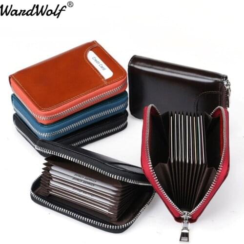 WardWolf Credit Card Holder Wallet Mini Slim Wallet for Men Card Id Holder Man Women Business Credit Card Case PU Magic Wallet
