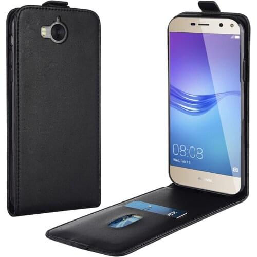 Flip Up and Down Leather Case for Huawei Y6 2017 DRA-LX9 DRA-LX5 DUA-LX2 Vertical Cover for Y6 y6 2017 Case Phone Bag