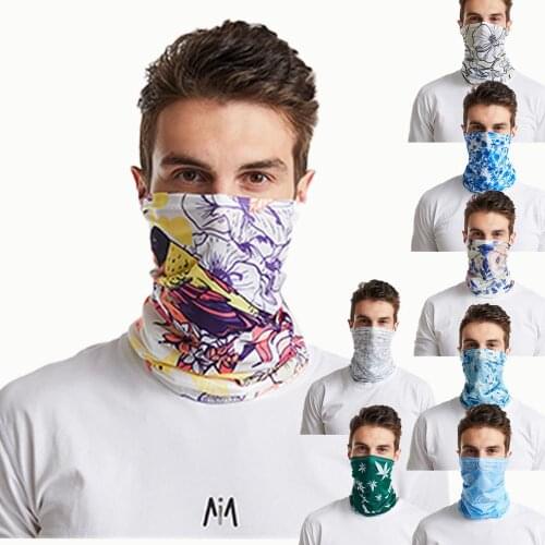 Summer Fishing Snood Ice Silk Outdoor Cycling Mask Magic Headscarf Men Motorcycle Women Neckerchief Windproof Sunscreen Scarf
