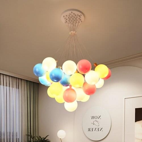 Nordic ball chandelier Balloon Shape Decoration acrylic lamp Indoor Childrens Room Hall Loft kids chandelier lighting