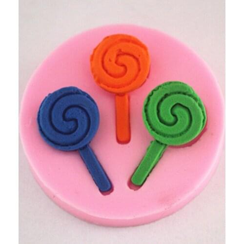 Mini color lollipop baking double sugar cake mould chocolate mould soap mould tool