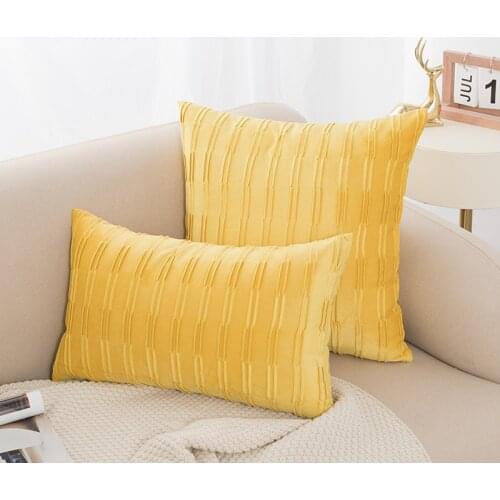 Velvet Cushion Cover Solid Color Pillowcase Skin-Friendly Bed Pillow Cover Sofa Living Room Decoration Home Decor 30x50/45x45CM