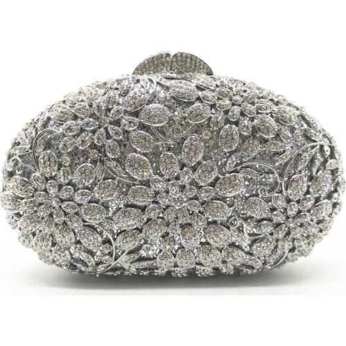 Dazzling Multi colour silver/black/gold Crystal Evening Clutch Bag Hardcase Metal Wedding Party Cocktail Diamond Handbag Purse