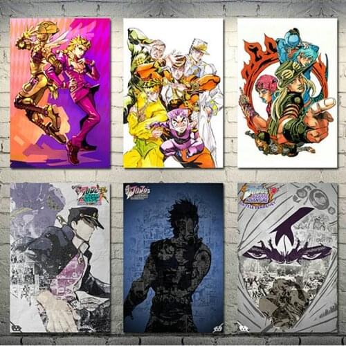 Anime JoJo Bizarre Adventure Action Posters Prints Cartoon Wall Art Canvas Painting Nordic Modern Style Living Room Home Decor