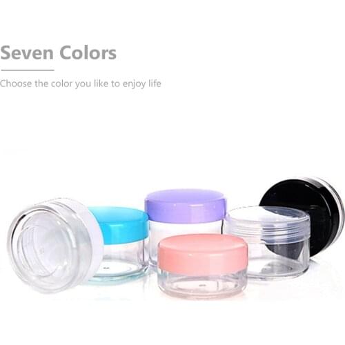 5Pcs/10g Empty Bottle Container Cream Lip Cosmetic Travel Jar Balm Eyeshadow Jars Mini Sample Storage Makeup Face Pot Pot Clear