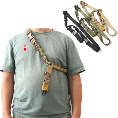 Tactical MS3 Gun Sling Single 1 Point Airsoft Heavy Duty Rifle Sling Military Nylon Bungee Gun Accessories Hunting Rifle Strap