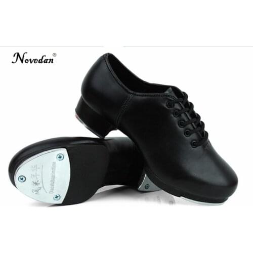 Size 27-45 Adult Men Children Boy Tap Dance Shoes Cow Leather or PU Oxford Lace Up Dancing Shoes Girls Women Tap Dancing Shoes