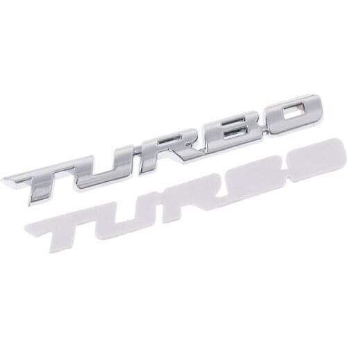 Universal 3D Metal TURBO Emblem Car Sticker for VW jetta Golf POLO Passat Cruze RIO K2 HYUNDAI Solaris Skoda Opel Mokka