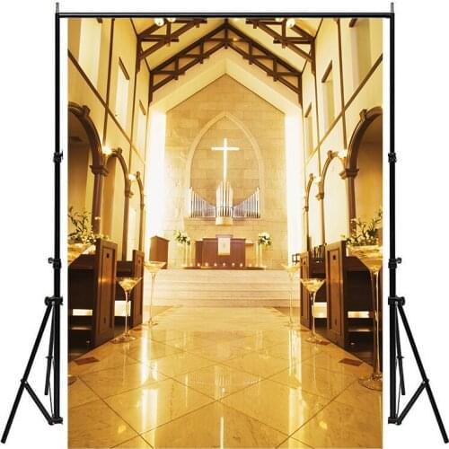WHISM 5x7 Foot Solemn Church Series Photography Background Cloth Photo Cloth Rectangular Home Decoration Spray Painting
