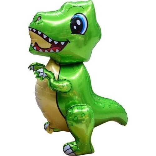 1pc Stand-4D Walking Dinosaur Foil Ballon Birthday Gift Balloons Decorations Children Babyshower 1st Dec Globos Childrens Toys
