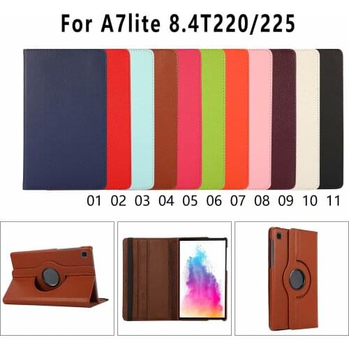 360 Degree Rotating Stand Pu Leather Tablet Case Protective Cover for Samsung Galaxy Tab A7 Lite 2021 8.7'inch SM-T220 / T225