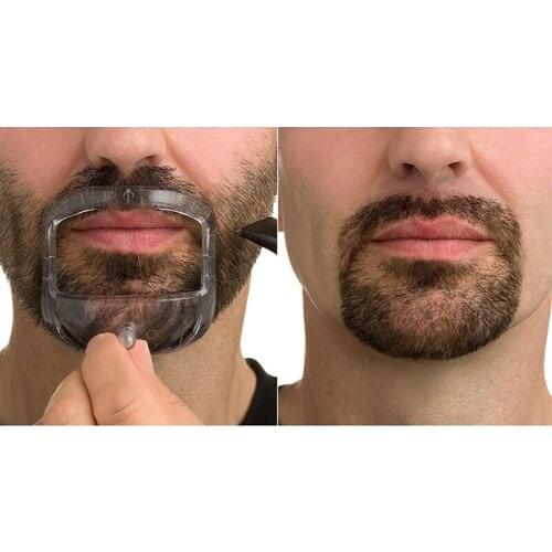 5Pcs Care Tool Goatee &Beard Shaper Outliner Transparent Beard Stylist Beard Molding Board Ruler