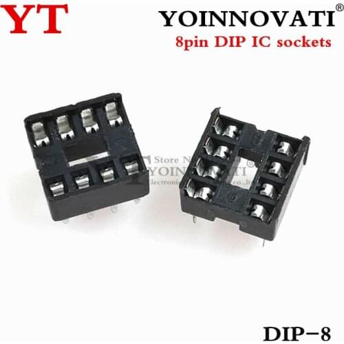 600pcs 8pin DIP IC sockets Adaptor Solder Type 8 pin 8P -Flat feet