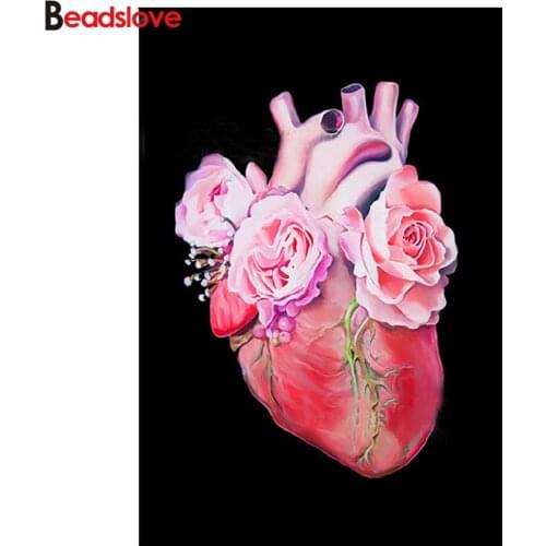 Full Square Round Drill 5D DIY Diamond Painting Heart Human Organs Medical Anatomy Embroidery Cross Stitch 5D Home Decor