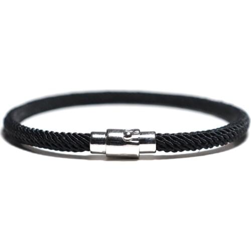 Noter 2021 Trendy Rop Chain Bracelet Male Boy Minimalist Magnet Braclet For Hombre Accessories Jewelry Bijoux Homme Bileklik