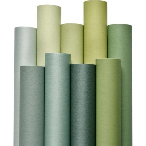 Home Improvement Wallpaper Classic Solid Color Green Light Green Contact Paper for Bedroom Living Room Walls papel de pared