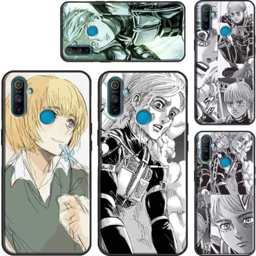Armin Arlert Attack on Titan Anime Case For Realme 8 Pro C15 C11 C3 GT Neo 7i Q3 6 7 Pro Funda For OnePlus 9 Pro 8 Nord 7T 8T