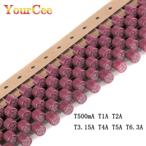 10pcs/lot Cylindrical Fuses T0.5A 1A 1.6A 2A 2.5A 3.15A 4A 5A 6.3A 250V Slow Fuse 382 LCD TV Power Board Commonly Used