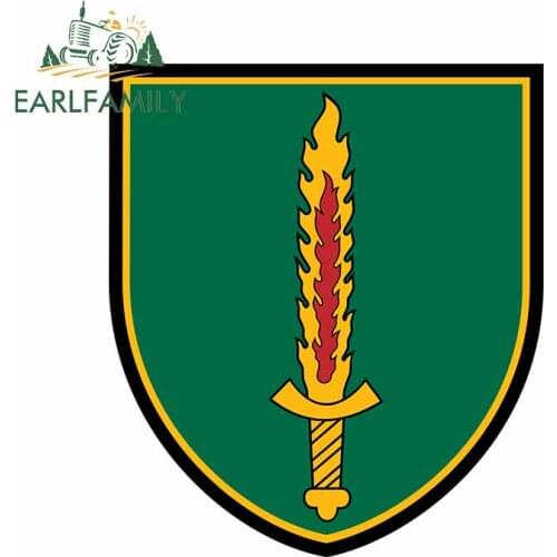 EARLFAMILY 13cm x 11.5cm Car Sticker Lithuanian Special Operations Force Vinyl Badge Decal Personality Decor Waterproof Graphics