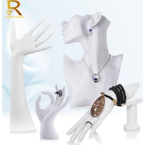 Elegant Resin Mannequin Ring Earring Bracelet Jewelry Pendant Necklace Display Stand Holder Bust Model Show Decorate Counter Kit