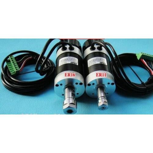 ER11 ER16 48V 400W high speed brushless spindle motor two sets of open and closed loop engraving automation