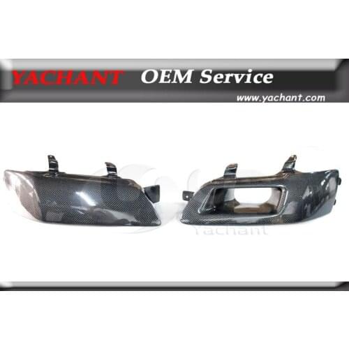 Car Styling Carbon Fiber CF Headlight Fit For 2001-2007 Evolution EVO 7 8 9 LHS & RHS Headlight Replacement 2 Pcs
