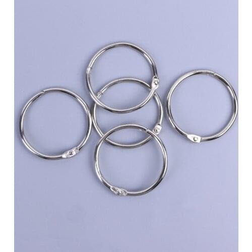 Metal Loose Leaf Book Binder Hoop Ring Multifunctional Keychain Circle DIY Album