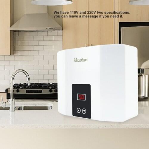 5500W Instant Electric Tankless Water Heater Wall Mounted Electric Water Heater Thermostat 3 Seconds Fast Heating Hot Shower