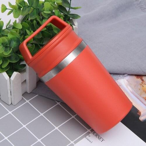 Fashion Insulation Cup 304Stainless Steel Coffee Cup Business Car Water Cup Portable Double Lid Vacuum Long-lasting Insulation