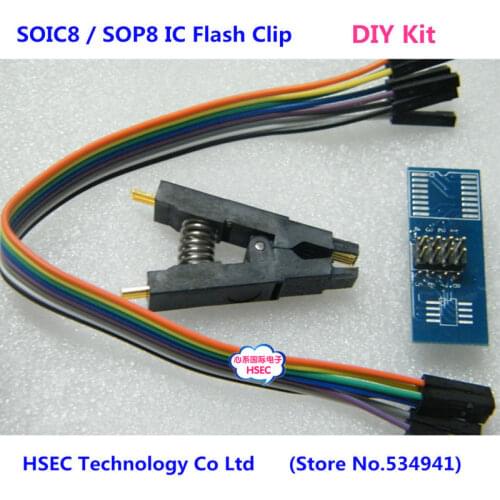 SOIC8 IC flash clip DIY kit /soic8 sop8 ic test Clip SOP8 adapter socket for TL866CS TL866A EZP2010 EZP2013Programmer