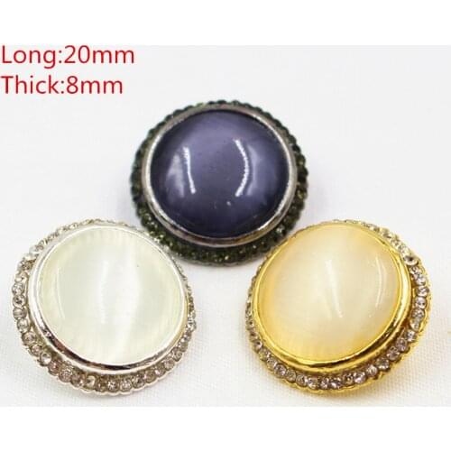 165184,1pcs 20mm 3color select Rhinestone pearl inlaid metal buttons flower Clothing accessories Jewelry Accessories diy