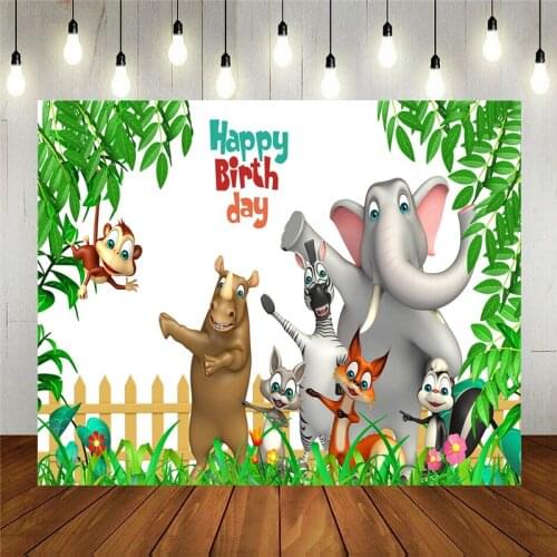 Photo Studio Props Photography Backdrop 3d Rendered Carnival Of Wild Animal Vinyl Background Kids Birthday Party Decoration