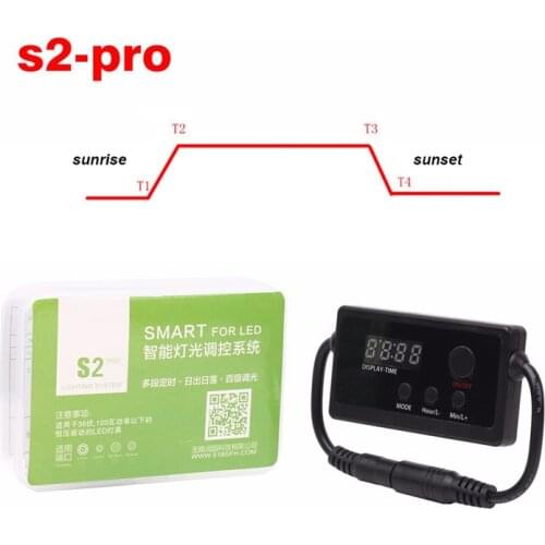S2 PRO Aquarium LED Light Dimmer Controller Fish Tank Aquarium Light RGB Sunrise Sunset Timing Dimming System with Chihiros Lamp
