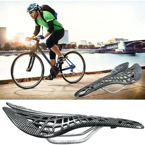 Bicycle Saddle Seat Cushion Breathable Soft Spider Carbon Fiber PU Cycling Accessories Mountain Road Bike Seats Mtb Saddle