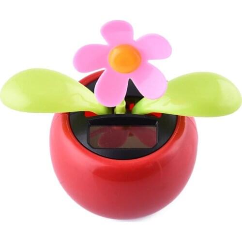 Solar Energy Sunflower Head Doll Automotive Interior Accessories Doll Ornaments Car Decoration car-styling Blue Pink