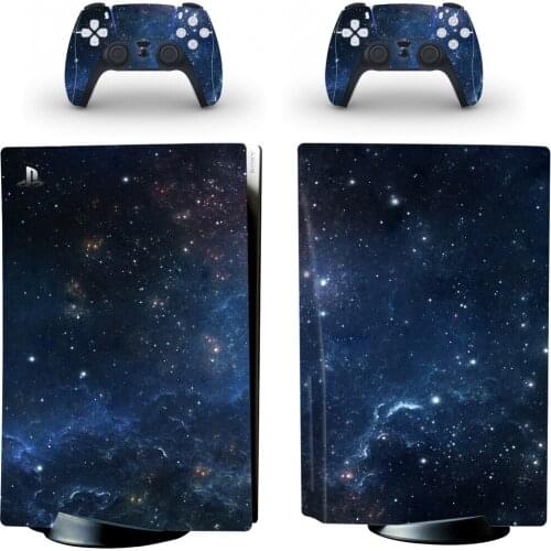 Starry Sky Style PS5 Disc Edition Skin Sticker for Playstation 5 Console & 2 Controllers Decal Vinyl Protective Skins Style 1