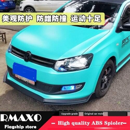 For Volkswagen Polo Body kit spoiler 2011-2013 Polo Bodykit ABS Rear lip rear spoiler front Shovel Bumper Diffuser Protector