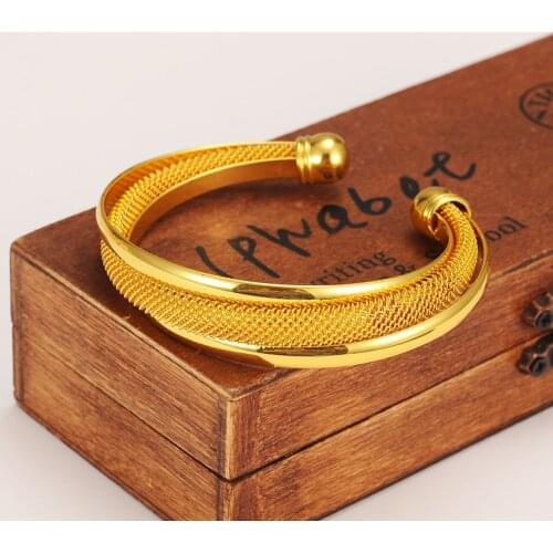 Gold Ethiopian Bangle for Women Dubai Bracelet Jewelry African Arab Accessories Gifts cuff bangle women jewelry men bracelet