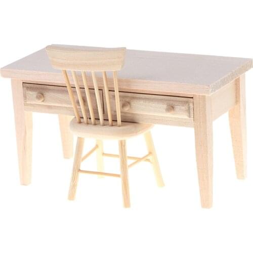 1 set Mini Dollhouse Furniture Desk Miniature Living Room Kids Pretend Play Toy Developmental Toys