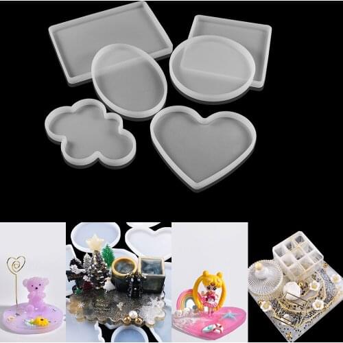 1Pcs Hearts Coaster Silicone Molds Drink Cup Tray Plate Epoxy Resin Mold For DIY Home Decor Jewelry Making Crafts Tools Supplies
