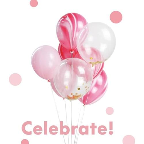 12pcs 12 inch agate latex ball gold glitter combination set birthday party decoration balloon wedding supplies helium balloons